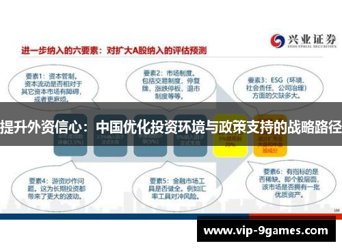 提升外资信心：中国优化投资环境与政策支持的战略路径